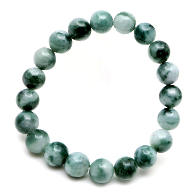 翡翠 ブレスレット 10mm ひすい ジェダイト ミャンマー産 天然石 パワーストーン