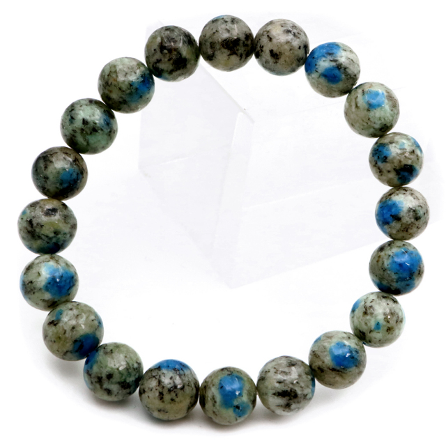 K2ブルー マラカイト共生 AAA ブレスレット 10mm パキスタン産 天然石 K2ストーン