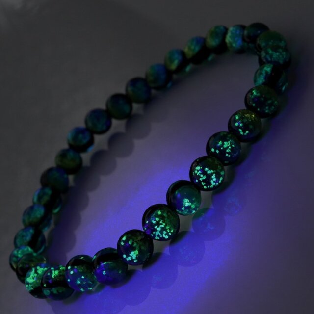 ケラママリン ホタルガラス 6mm ブレスレット