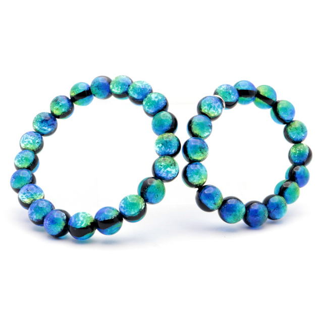 ホタルガラス ブレスレット ペア お揃い 親子 コーデ ケラママリン 光る ストラップ 2Way 記念日 誕生日