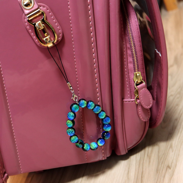 ホタルガラス ブレスレット ペア お揃い 親子 コーデ ケラママリン 光る ストラップ 2Way 記念日 誕生日