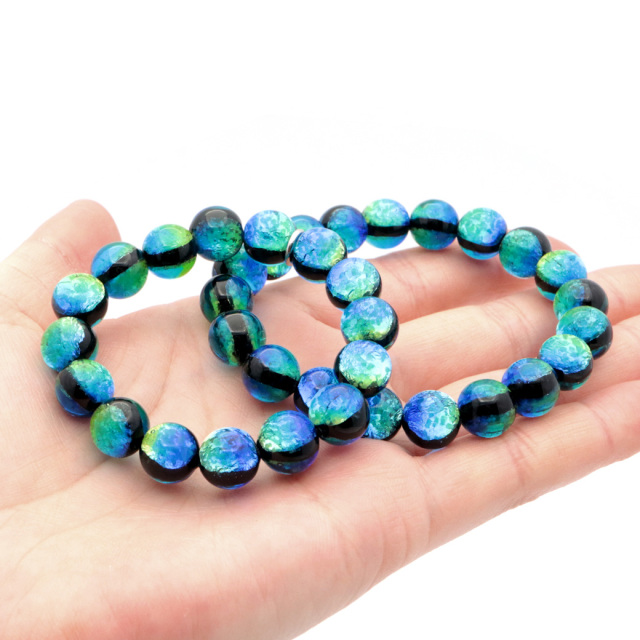 ホタルガラス ブレスレット ペア お揃い 親子 コーデ ケラママリン 光る ストラップ 2Way 記念日 誕生日