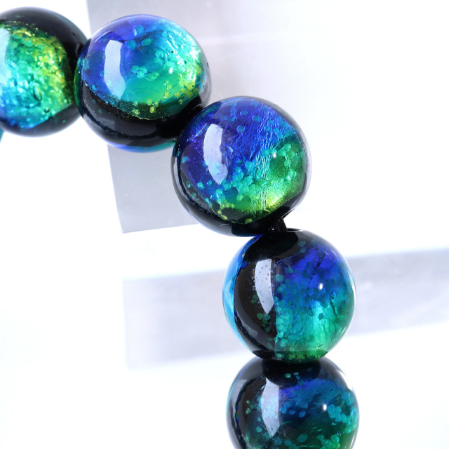 蓄光 ケラママリン ホタルガラス ブレスレット 12mm 沖縄 琉球 お土産 