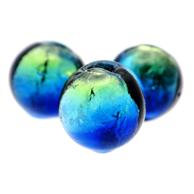 光る ケラママリン ホタルガラス 6mm 粒売り 1粒 とんぼ玉
