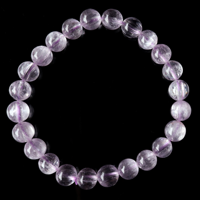 12mm 1本 クンツァイト ブレスレット Kunzite リチア輝石 クンツァイト ブレスレット 12mm ｜ 天然石通販の4976堂