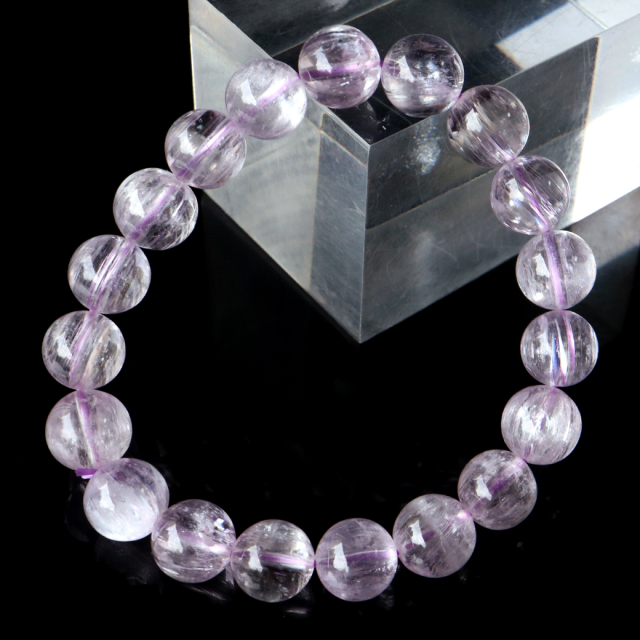 クンツァイト ブレスレット メンズ レディース 10mm 天然石 パワーストーン 1点もの プレゼント ギフト 贈り物 Kunzite リチア輝石