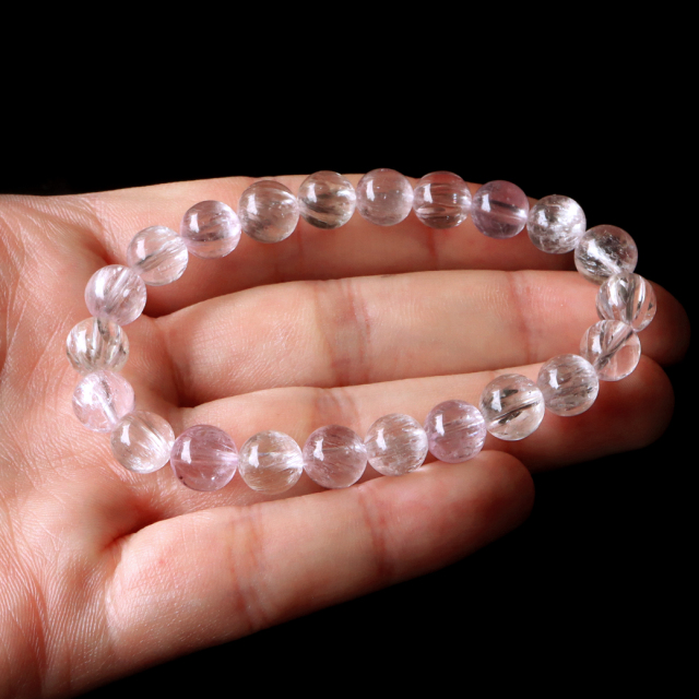 クンツァイト ブレスレット メンズ レディース 8.5mm AAA 天然石  