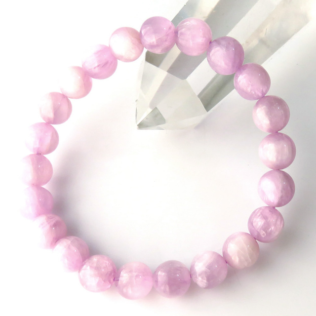 高品質 クンツァイト ブレスレット 1点もの パワーストーン 天然石