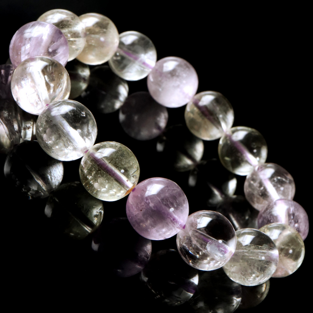 クンツァイト ブレスレット メンズ レディース 12.5mm AAA 天然石 パワーストーン 1点もの