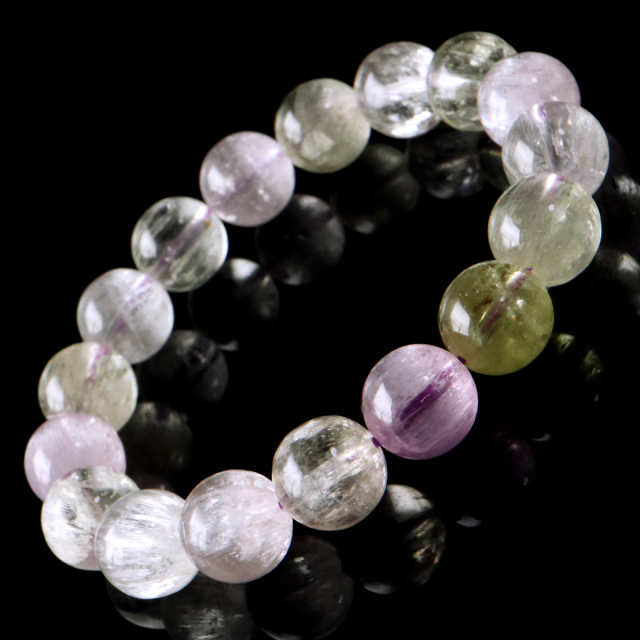 クンツァイト ブレスレット メンズ レディース 11.5mm AAA 天然石 パワーストーン 1点もの