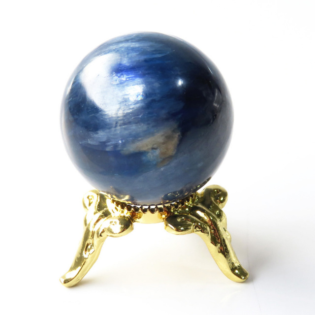 カイヤナイト 丸玉 台座付き 天然石 パワーストーン