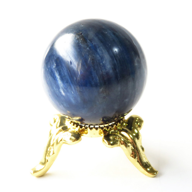 カイヤナイト 丸玉 台座付き 天然石 パワーストーン