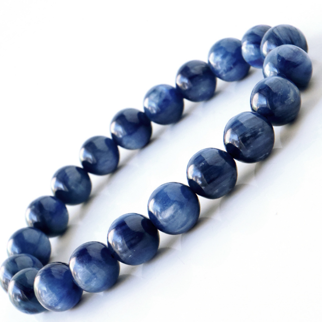 カイヤナイト ブレスレット メンズ レディース ブラジル産 藍晶石 1点もの 天然石 パワーストーン