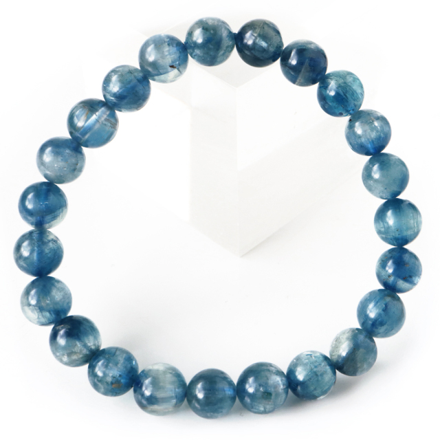 カイヤナイト ブレスレット ナチュラルカラー 8mm タンザニア産 藍晶石 1点もの 天然石 パワーストーン クリスマス プレゼント