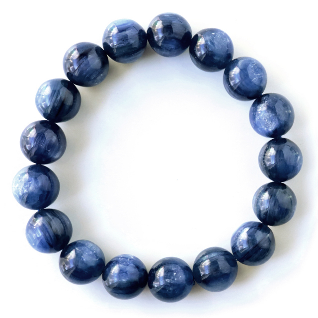 カイヤナイト ブレスレット メンズ レディース ブラジル産 藍晶石 1点もの 天然石 パワーストーン