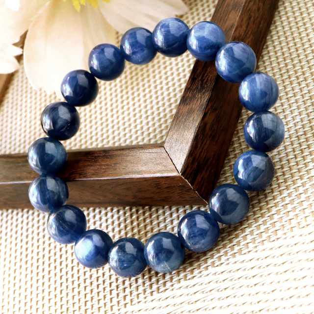 カイヤナイト ブレスレット メンズ レディース ブラジル産 藍晶石 1点もの 天然石 パワーストーン