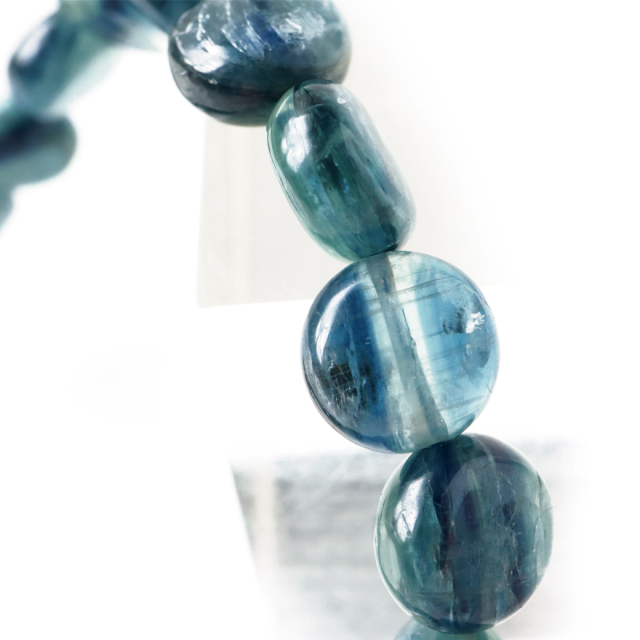 カイヤナイト タンブル ブレスレット ナチュラルカラー AAA