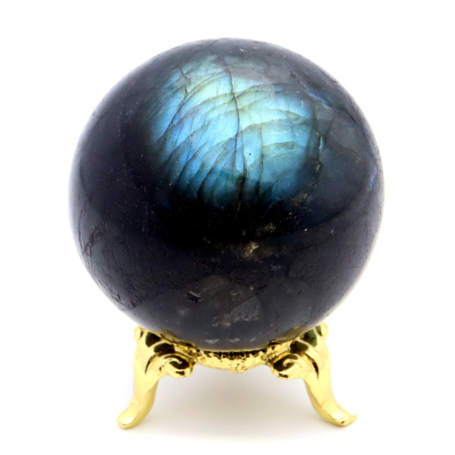 ラブラドライト ペンダント 手彫り 龍 ネックレス 天然石