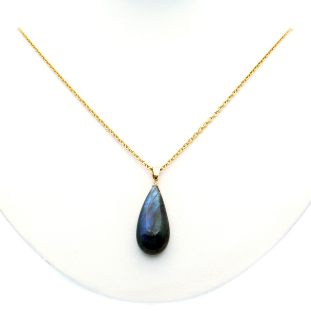 ラブラドライト ペンダント ネックレス 天然石 AAA ブルーシラー パワーストーン 1点もの Labradorite