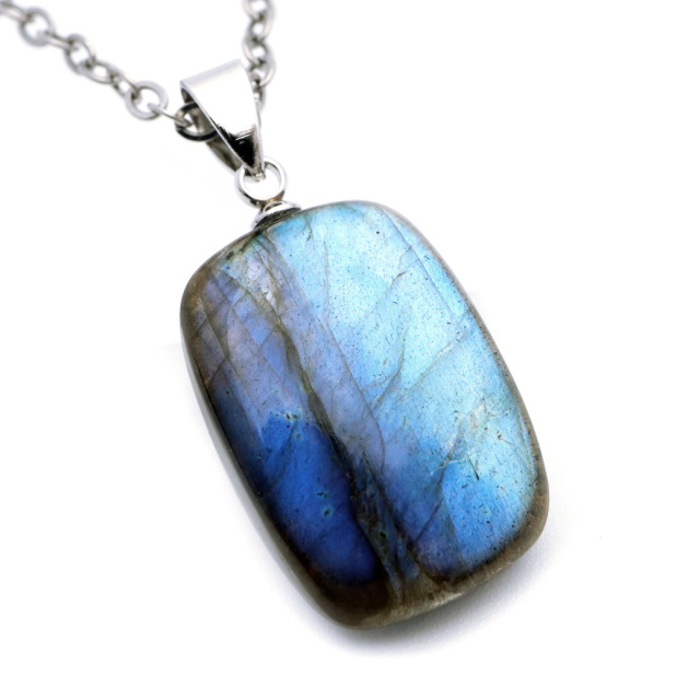 ラブラドライト ペンダント ネックレス 天然石 AAA ブルーシラー パワーストーン 1点もの Labradorite