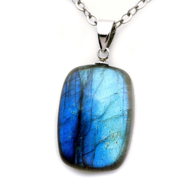 ラブラドライト ペンダント ネックレス 天然石 AAA ブルーシラー パワーストーン 1点もの Labradorite