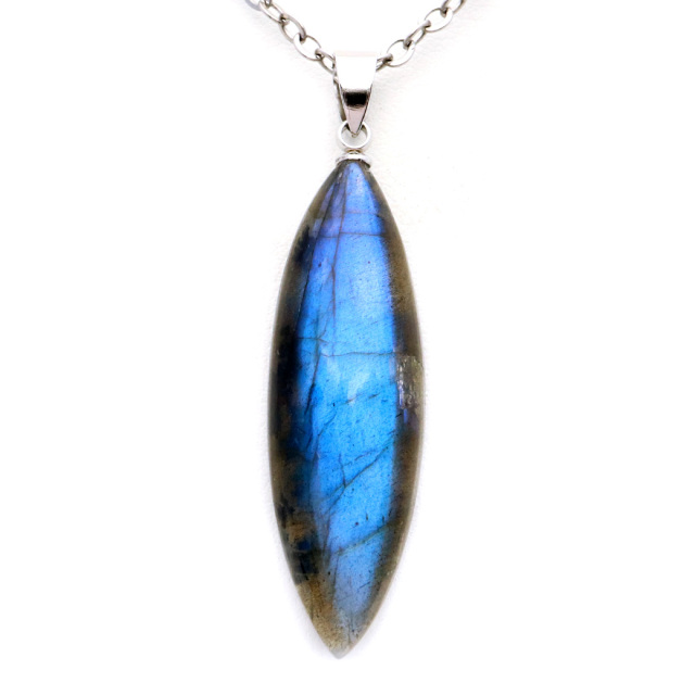 ラブラドライト ペンダント ネックレス 天然石 AAA ブルーシラー パワーストーン 1点もの Labradorite