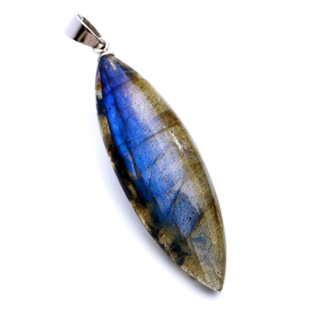 ラブラドライト ペンダント ネックレス 天然石 AAA ブルーシラー パワーストーン 1点もの Labradorite