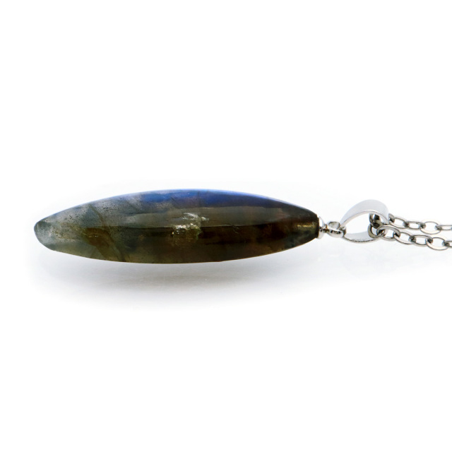 ラブラドライト ペンダント ネックレス 天然石 AAA ブルーシラー パワーストーン 1点もの Labradorite