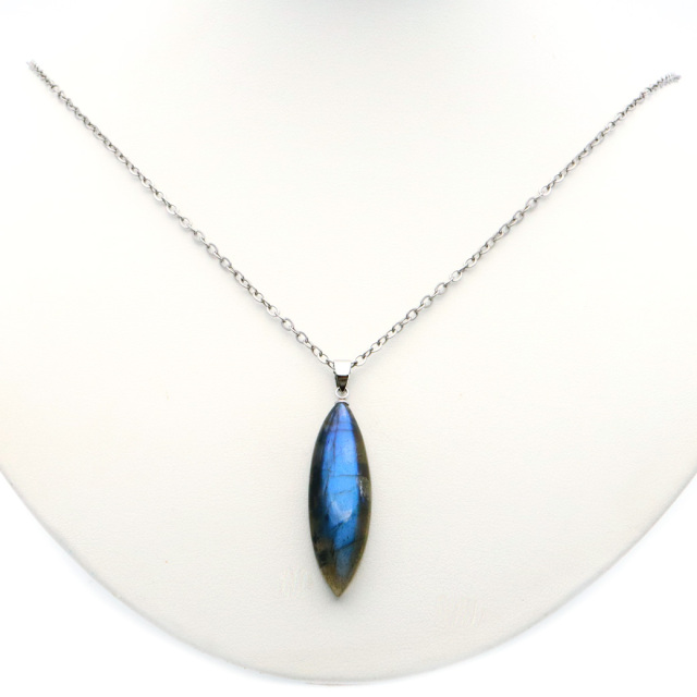 ラブラドライト ペンダント ネックレス 天然石 AAA ブルーシラー パワーストーン 1点もの Labradorite