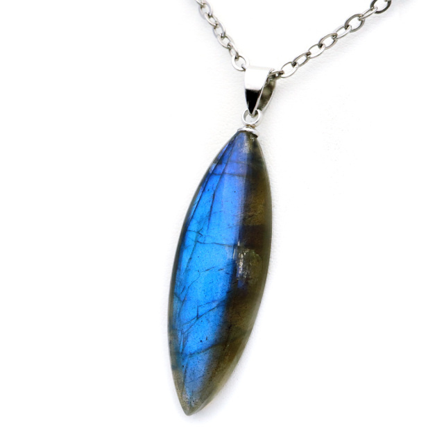 ラブラドライト ペンダント ネックレス 天然石 AAA ブルーシラー パワーストーン 1点もの Labradorite