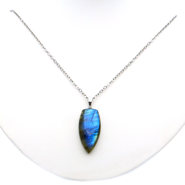 ラブラドライト ペンダント ネックレス 天然石 AAA ブルーシラー パワーストーン 1点もの Labradorite