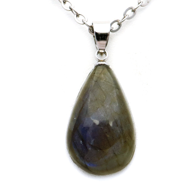 ラブラドライト ペンダント ネックレス 天然石 AAA ブルーシラー パワーストーン 1点もの Labradorite