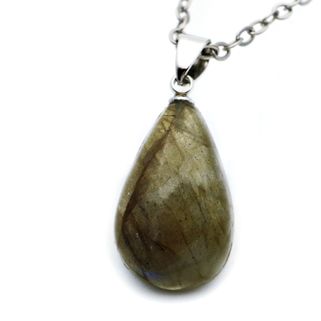 ラブラドライト ペンダント ネックレス 天然石 AAA ブルーシラー パワーストーン 1点もの Labradorite