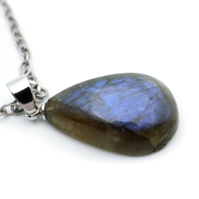 ラブラドライト ペンダント ネックレス 天然石 AAA ブルーシラー パワーストーン 1点もの Labradorite