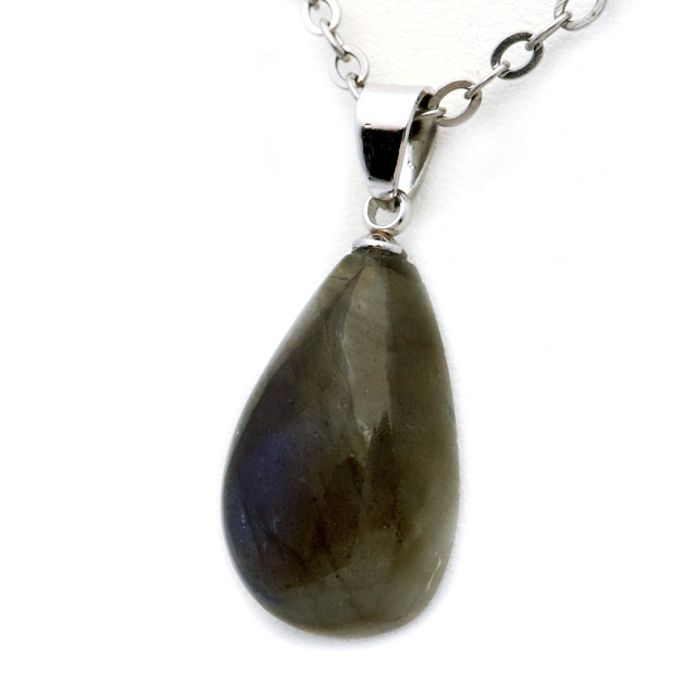 ラブラドライト ペンダント ネックレス 天然石 AAA ブルーシラー パワーストーン 1点もの Labradorite