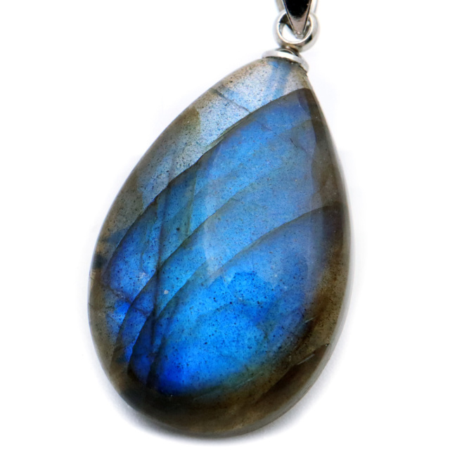 ラブラドライト ペンダント ネックレス 天然石 AAA ブルーシラー パワーストーン 1点もの Labradorite