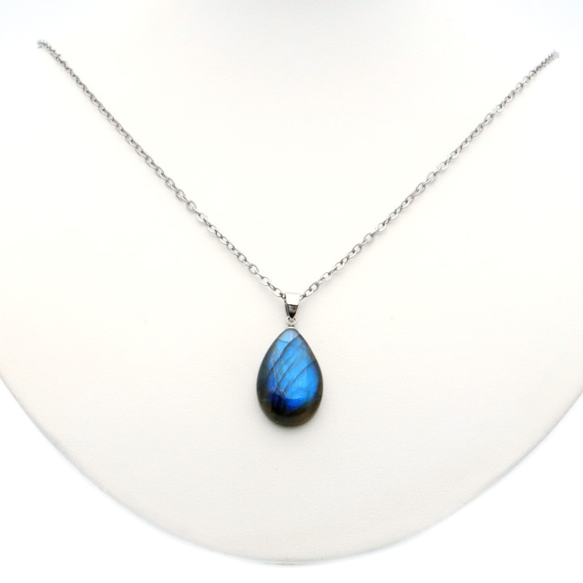 ラブラドライト ペンダント ネックレス 天然石 AAA ブルーシラー パワーストーン 1点もの Labradorite