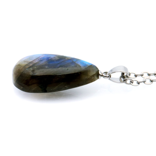 ラブラドライト ペンダント ネックレス 天然石 AAA ブルーシラー パワーストーン 1点もの Labradorite