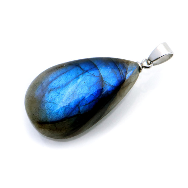 ラブラドライト ペンダント ネックレス 天然石 AAA ブルーシラー パワーストーン 1点もの Labradorite