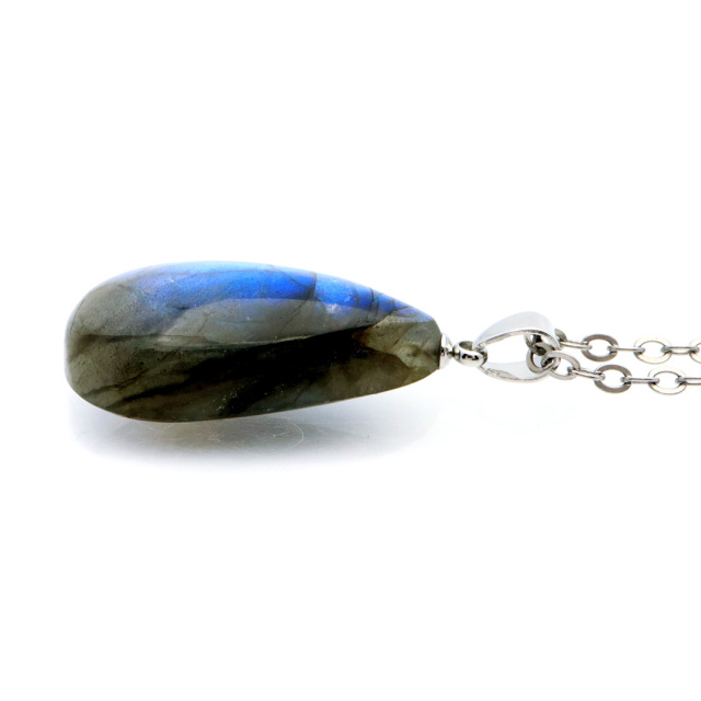 ラブラドライト ペンダント ネックレス 天然石 AAA ブルーシラー パワーストーン 1点もの Labradorite