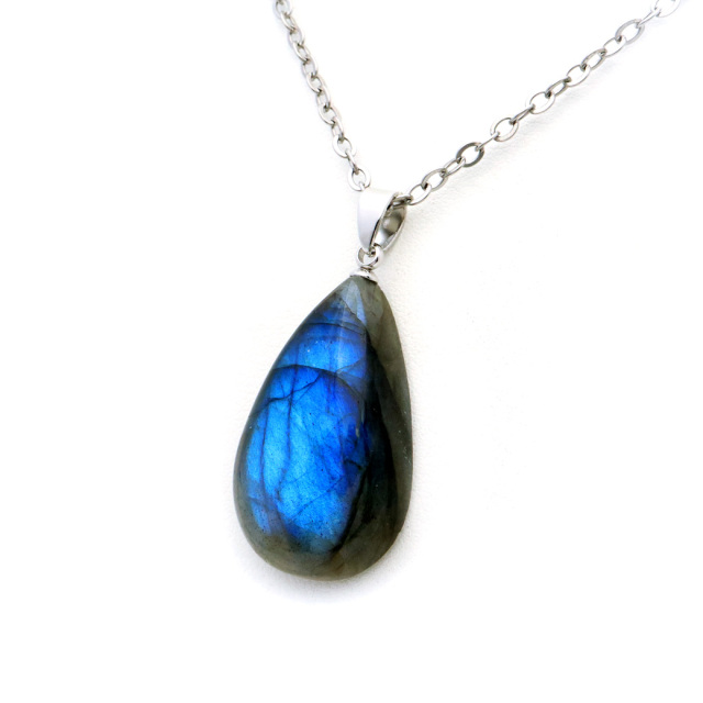 ラブラドライト ペンダント ネックレス 天然石 AAA ブルーシラー パワーストーン 1点もの Labradorite
