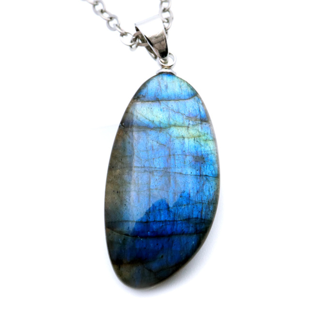 ラブラドライト ペンダント ネックレス 天然石 AAA ブルーシラー パワーストーン 1点もの Labradorite