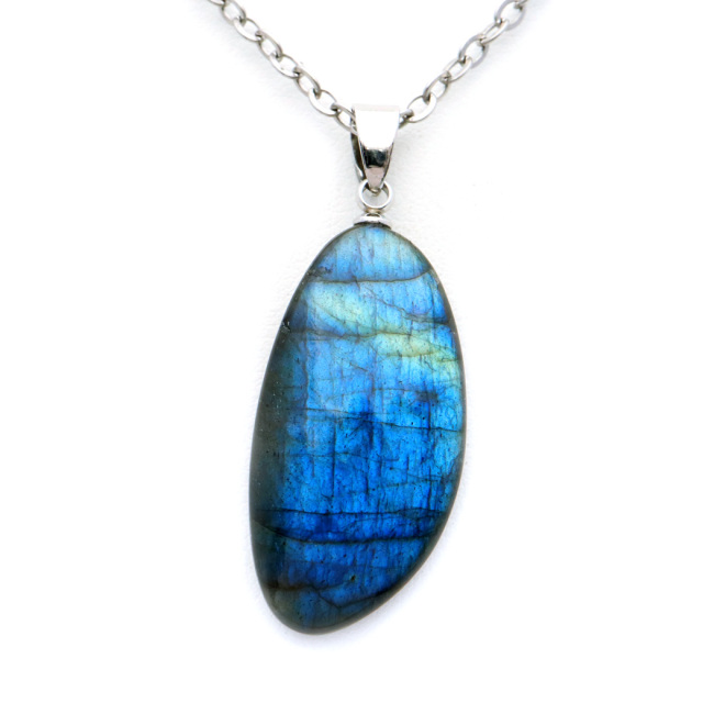 ラブラドライト ペンダント ネックレス 天然石 AAA ブルーシラー パワーストーン 1点もの Labradorite