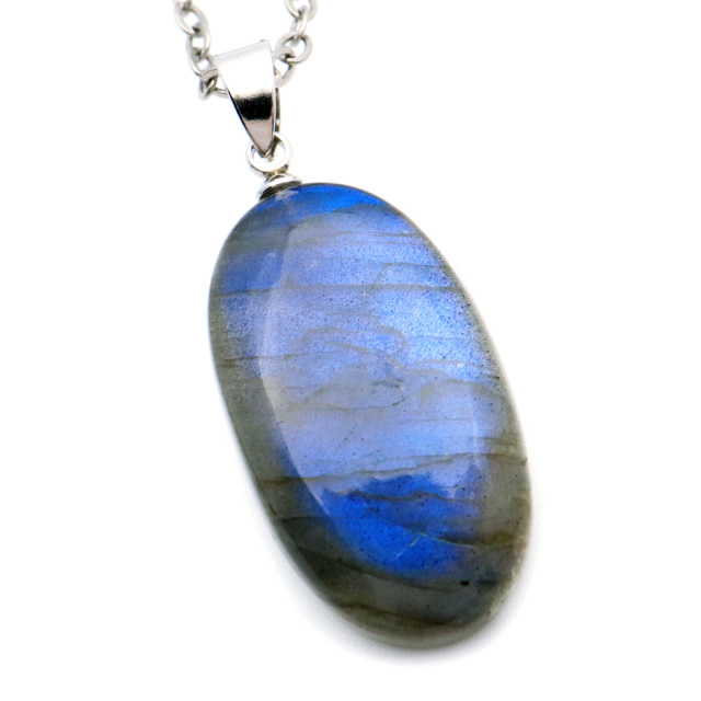ラブラドライト ペンダント ネックレス 天然石 AAA ブルーシラー パワーストーン 1点もの Labradorite