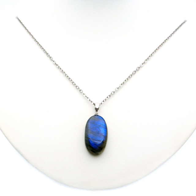 ラブラドライト ペンダント ネックレス 天然石 AAA ブルーシラー パワーストーン 1点もの Labradorite