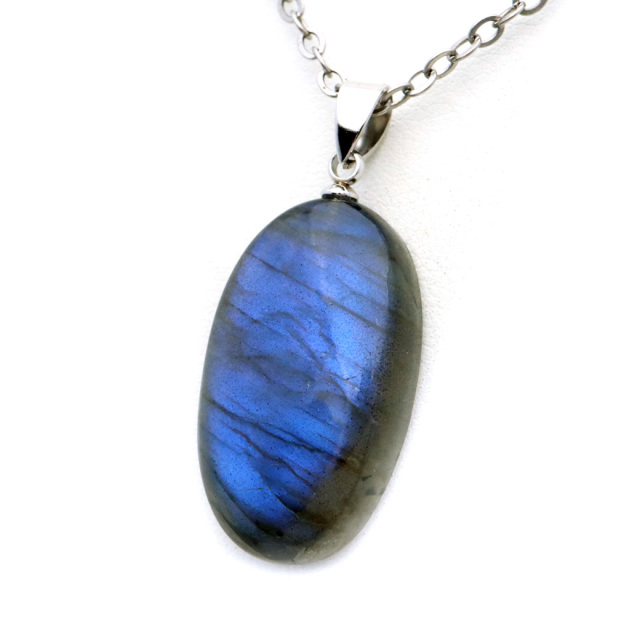 ラブラドライト ペンダント ネックレス 天然石 AAA ブルーシラー パワーストーン 1点もの Labradorite