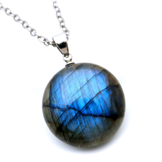 ラブラドライト ペンダント ネックレス 天然石 AAA ブルーシラー パワーストーン 1点もの Labradorite