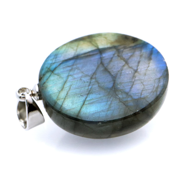 ラブラドライト ペンダント ネックレス 天然石 AAA ブルーシラー パワーストーン 1点もの Labradorite