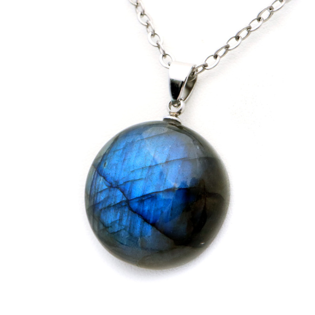 ラブラドライト ペンダント ネックレス 天然石 AAA ブルーシラー パワーストーン 1点もの Labradorite