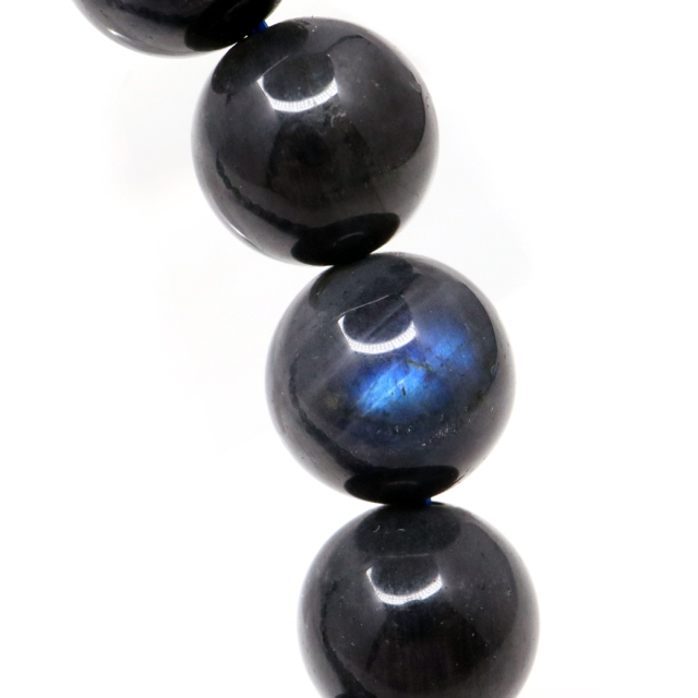 ブラック ラブラドライト ブレスレット 10mm 漆黒に輝くブルーシラー 天然石 パワーストーン